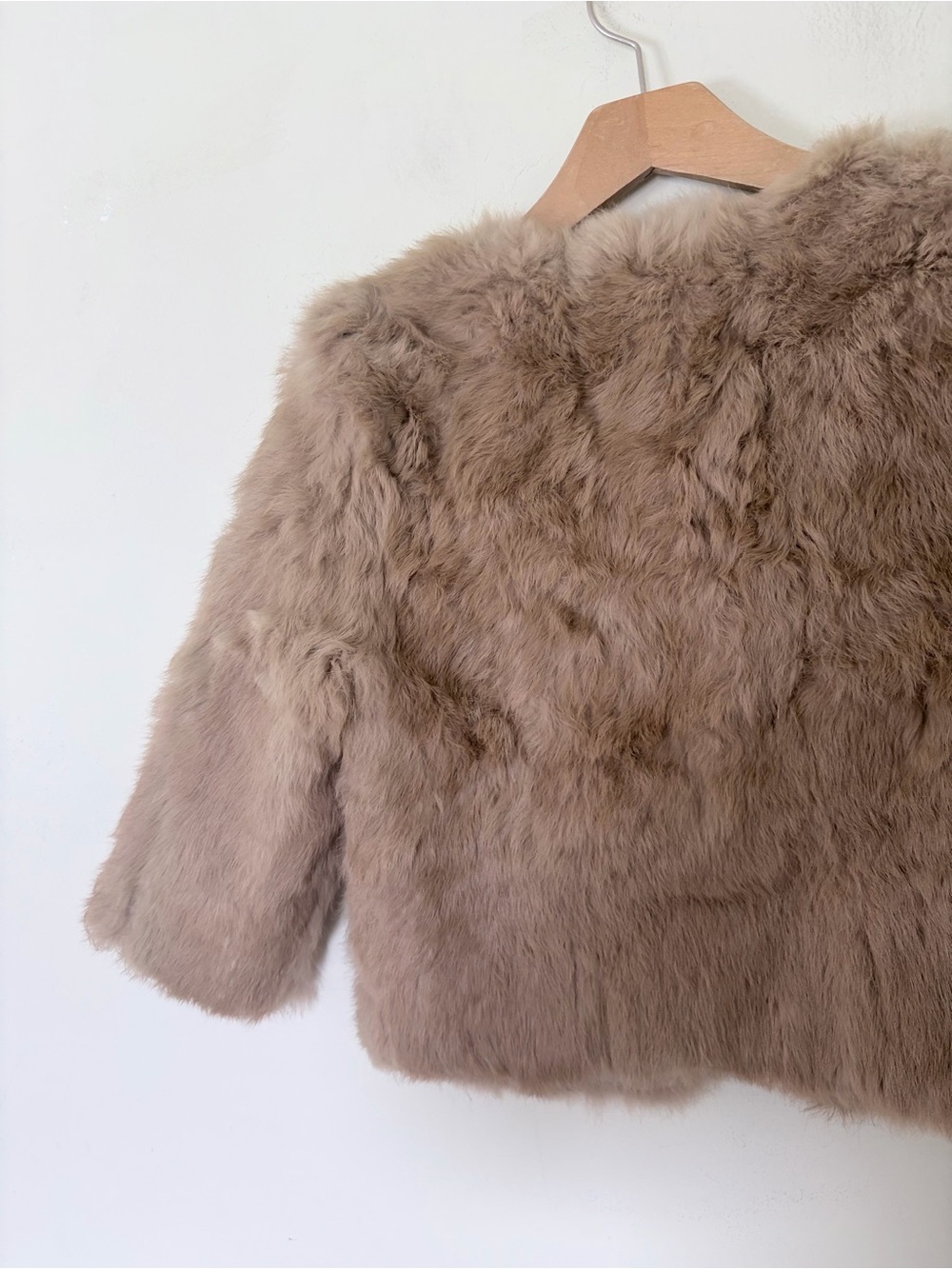 Vintage rabbit fur jacket in brown M cropped - Picture 7 of 12